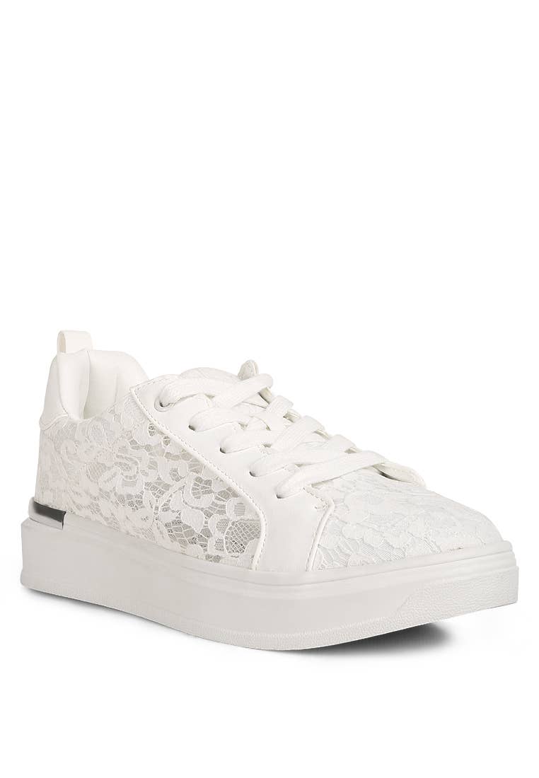RagCompany - Flakes Lace Detail Low Platform Sneakers