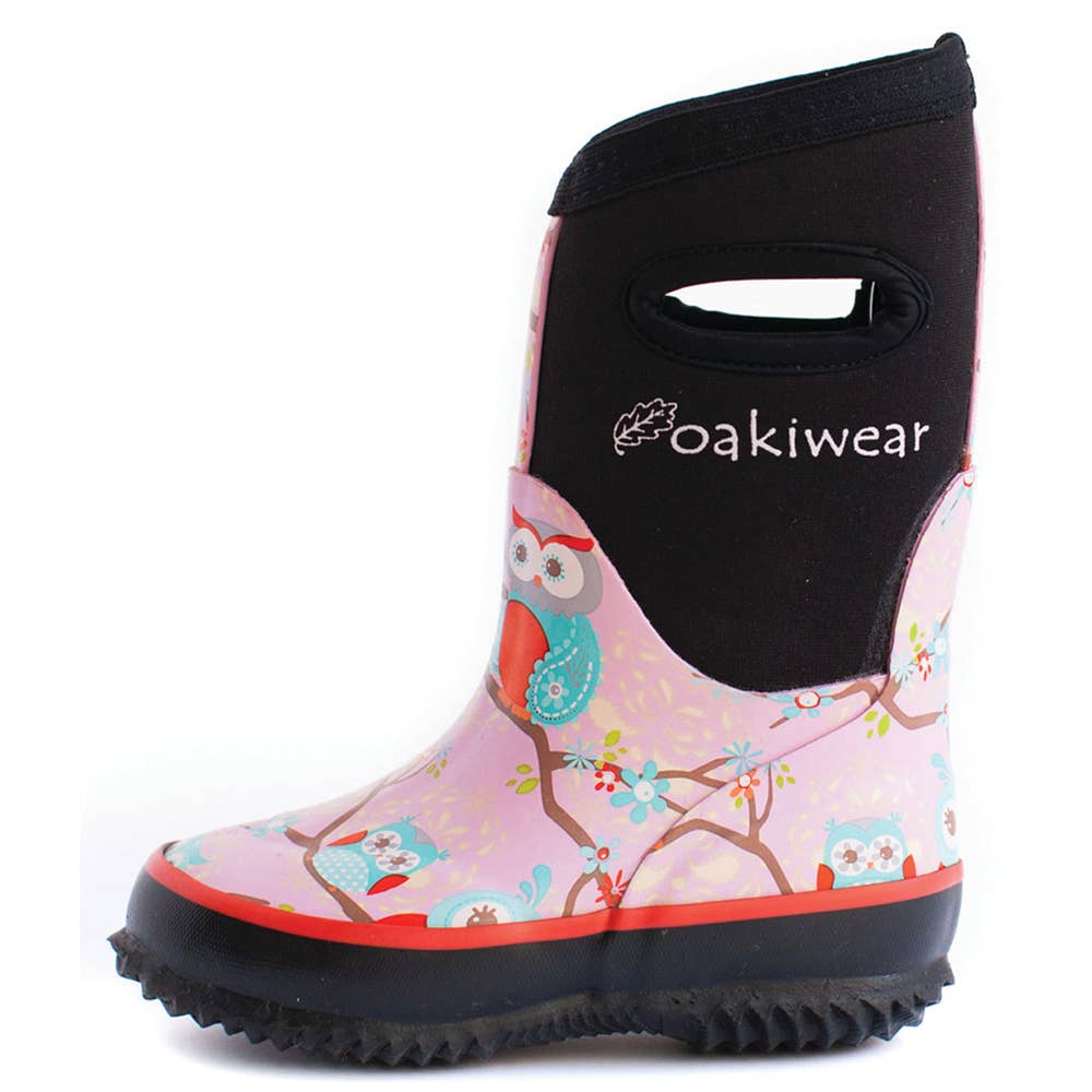 Oaki - CLEARANCE: Neoprene Boots, Perched Owls