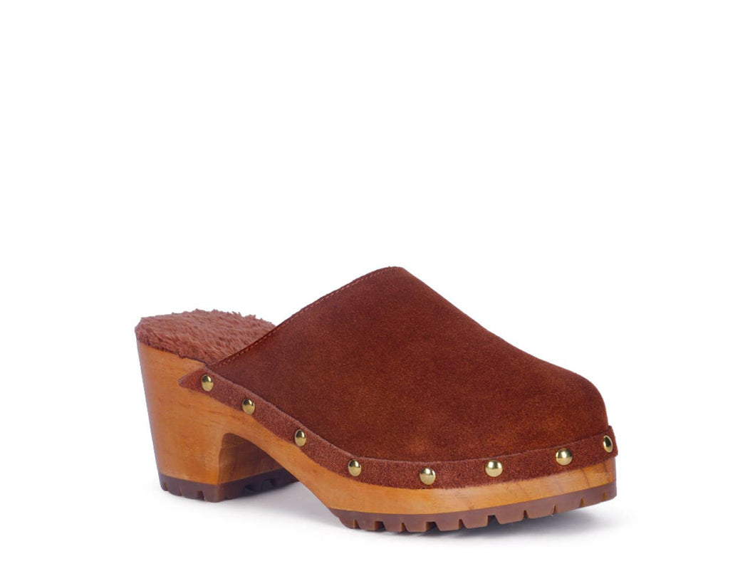 TULLEY SUEDE CLOG MULES  9M